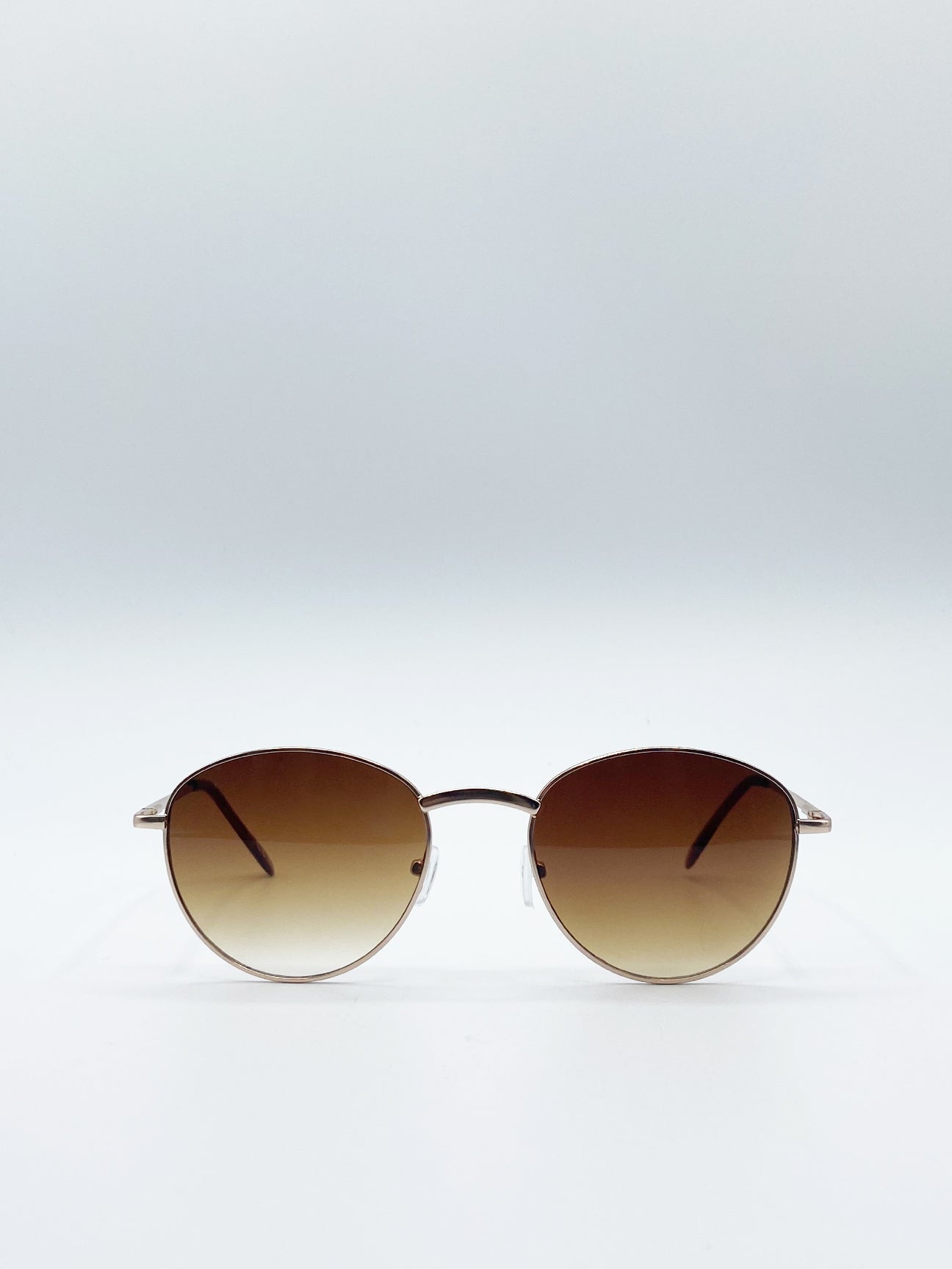 Classic Round Metal Frame Sunglasses - svnx