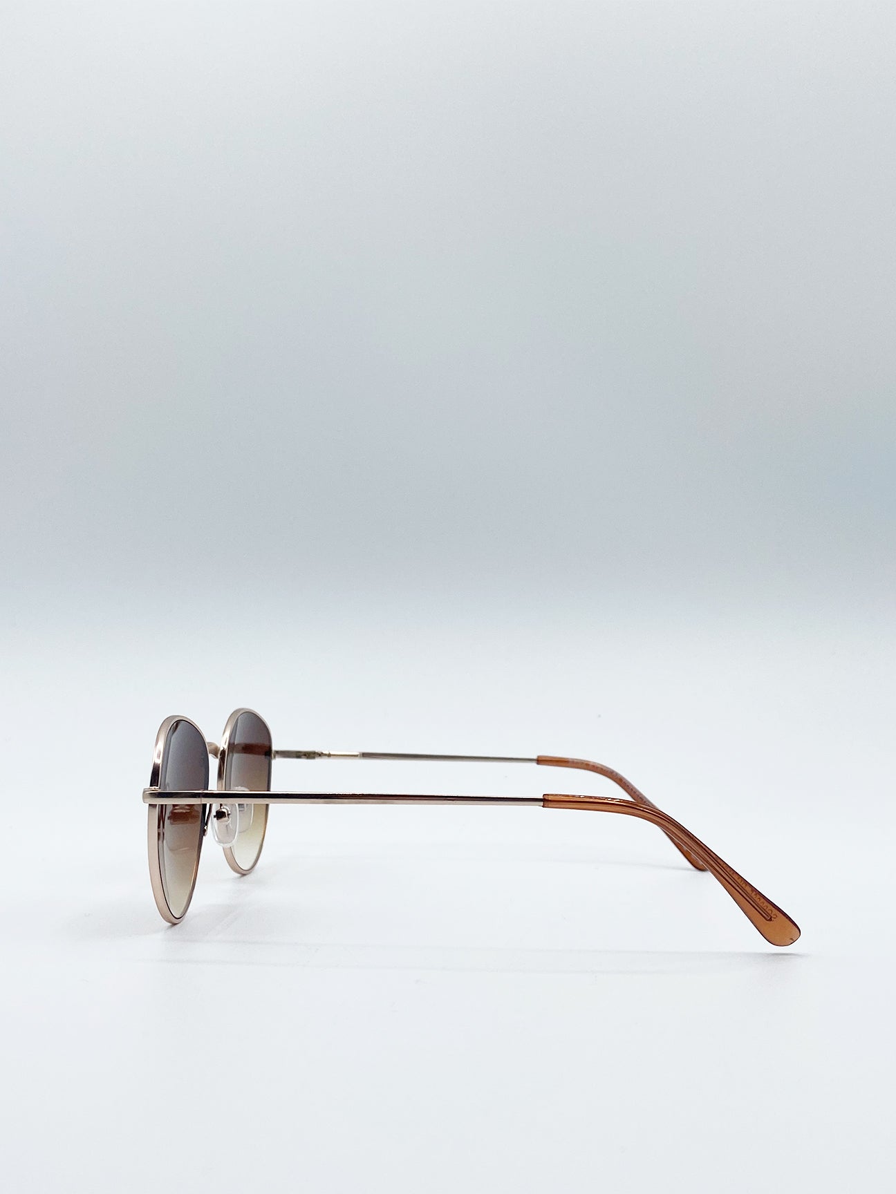 Classic Round Metal Frame Sunglasses - svnx