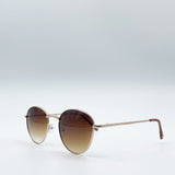Classic Round Metal Frame Sunglasses - svnx