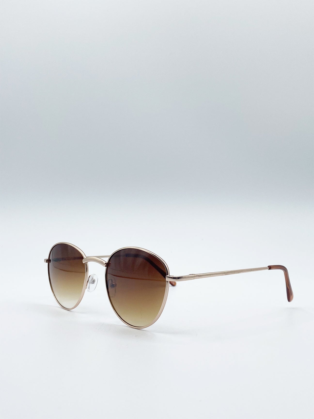 Classic Round Metal Frame Sunglasses - svnx