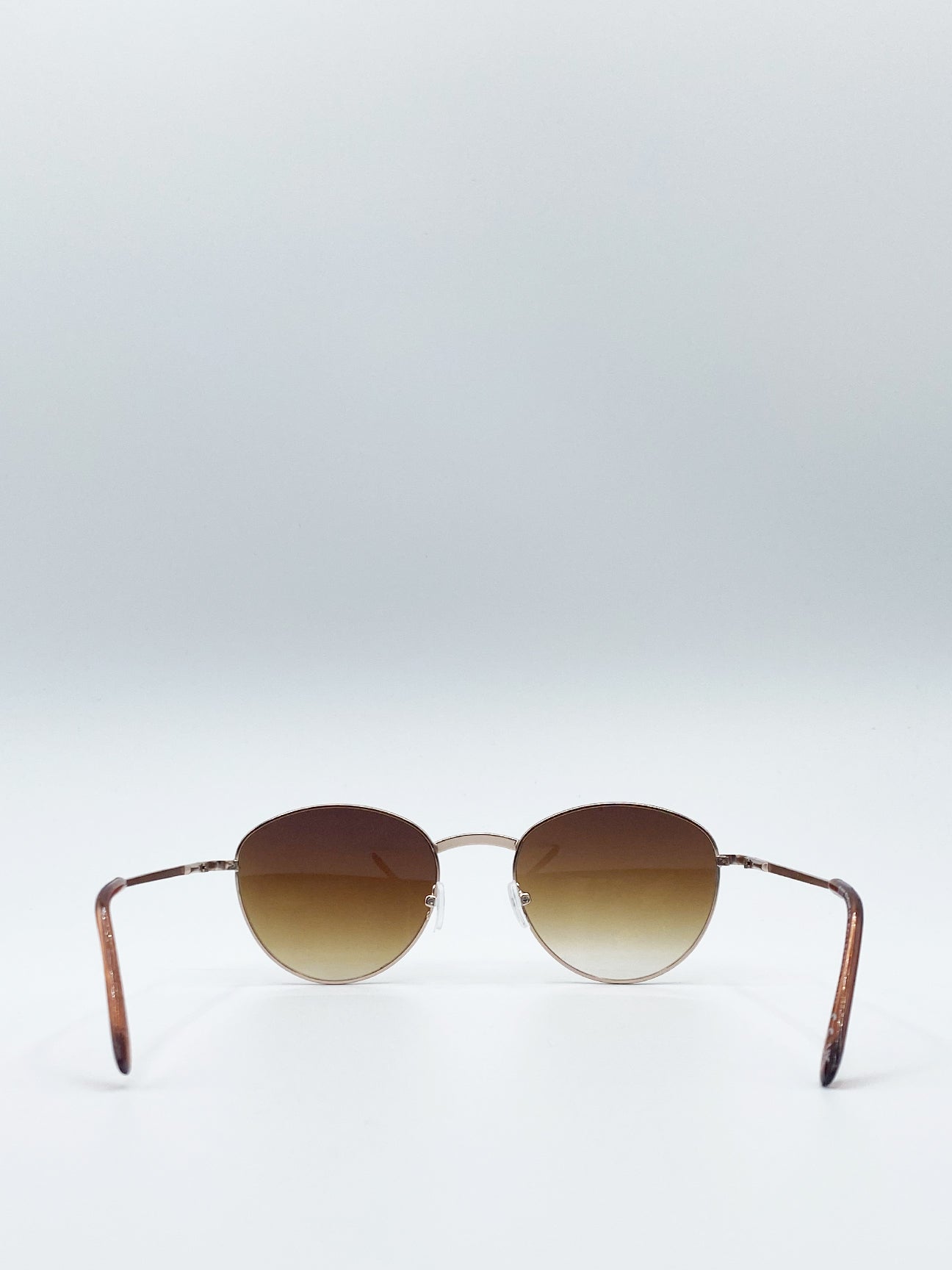 Classic Round Metal Frame Sunglasses - svnx