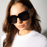 Oversized Rounded Frame Sunglasses with Ombre Lenses