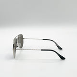 Kids Aviator Sunglasses Silver Frame With Blue Mirrored Lenses
