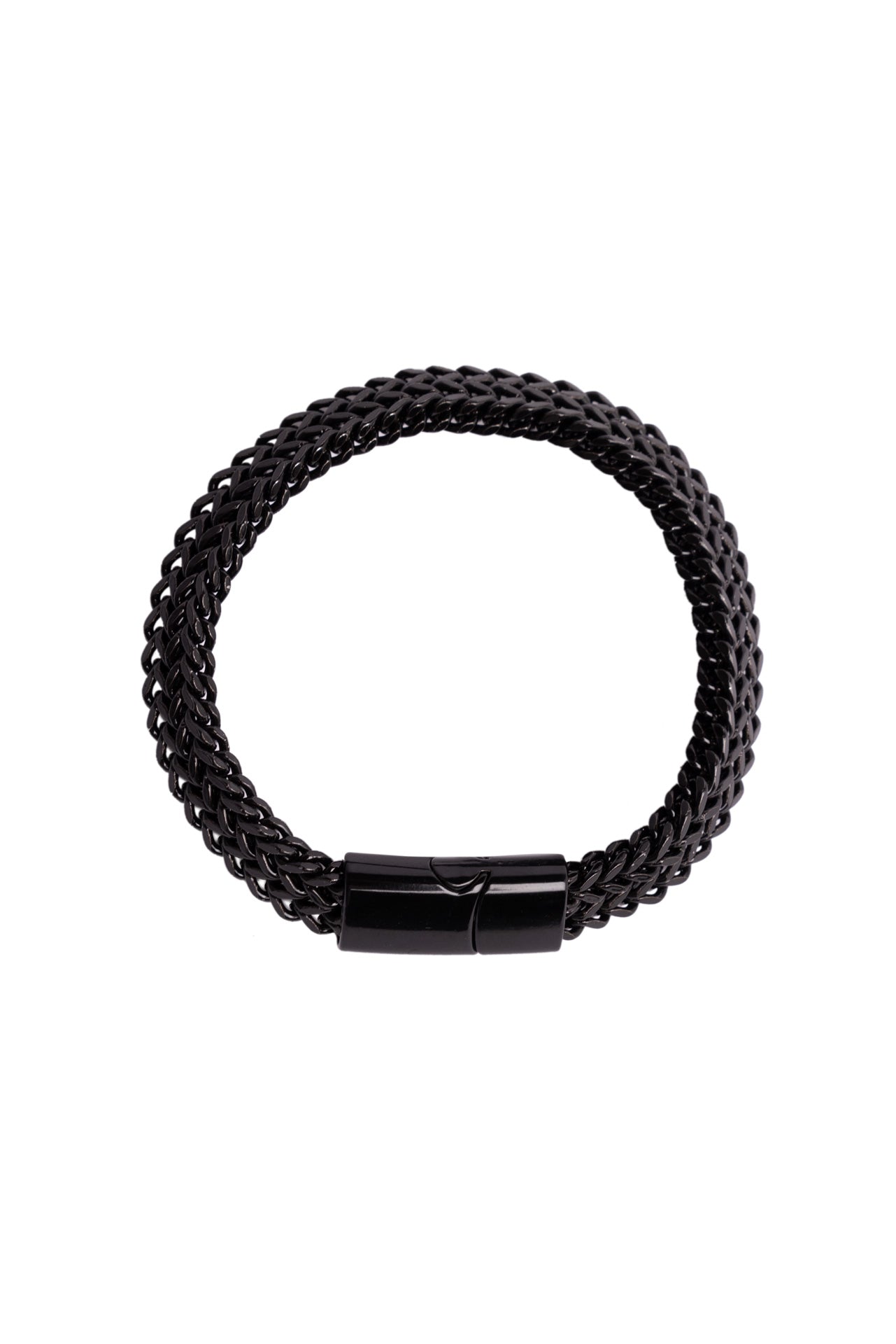 SVNX Double Franco Chain Bracelet in Black - svnx