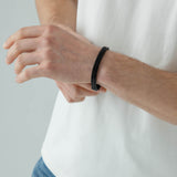 SVNX Double Franco Chain Bracelet in Black - svnx