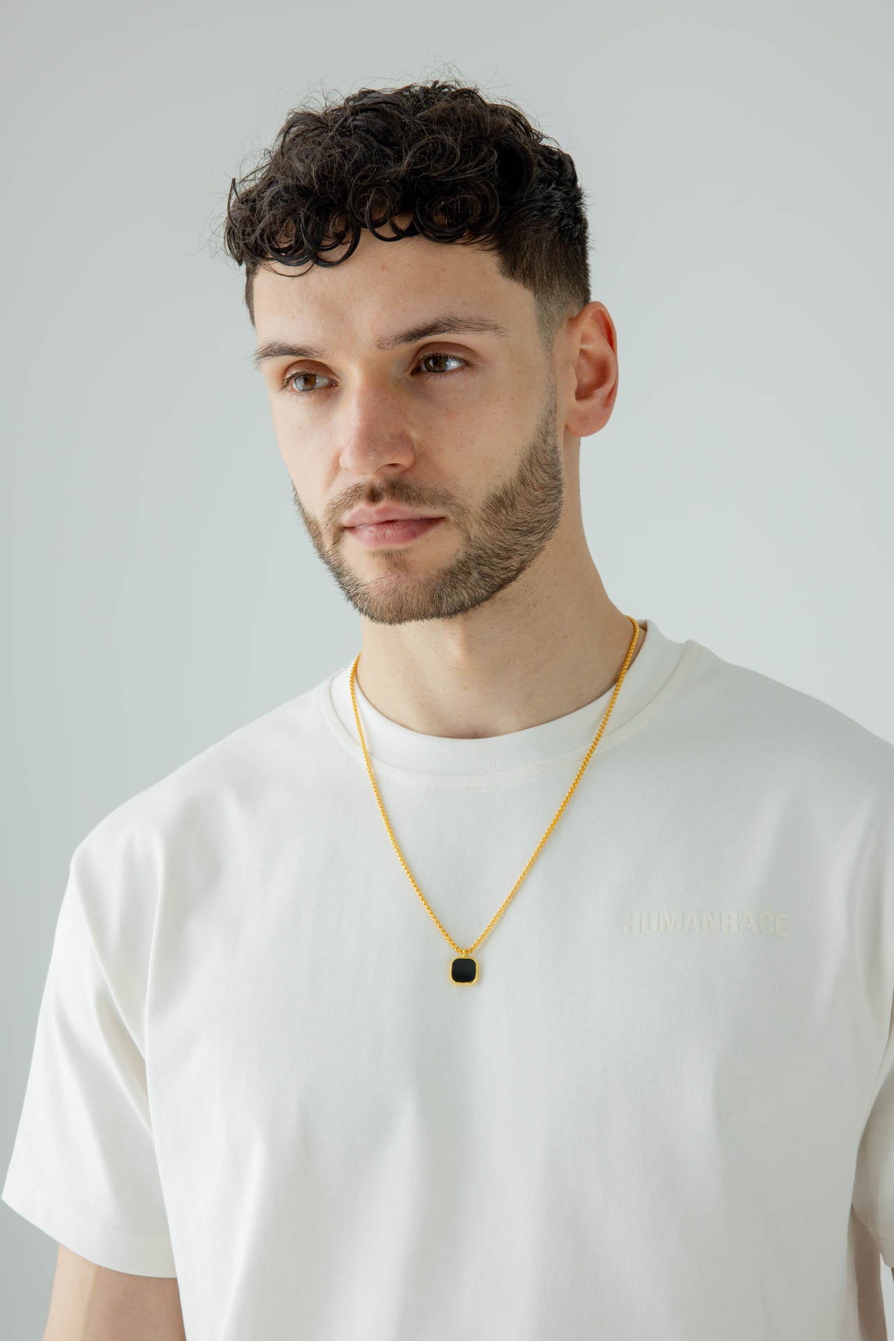 SVNX Gold Chain with Black Pendant - svnx