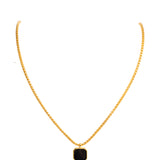 SVNX Gold Chain with Black Pendant - svnx