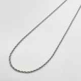 Rope Chain Necklace & Bracelet Set in Silver