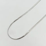 Slim Snake Chain Necklace in Silver