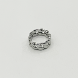 Chunky Cuban Style Ring in Silver