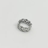 Chunky Cuban Style Ring in Silver