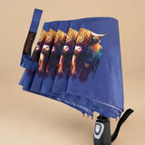 Highland Cow Umbrella in Blue
