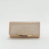 Glitter Envelope Clutch Bag in Champagne