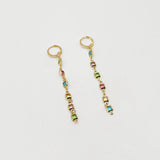 Multicolour Square Chain Earrings