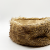 Faux Fur Headband in Brown