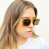Square Crystal Frame Sunglasses