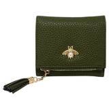 Bee Embellishment Purse in Army Green