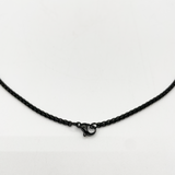 Cross Pendant Necklace in Black