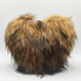 Brown Fur Heart Bag