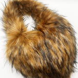 Brown Fur Heart Bag