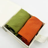 Orange & Green Glitter Socks Set - 2 pairs