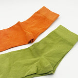 Orange & Green Glitter Socks Set - 2 pairs