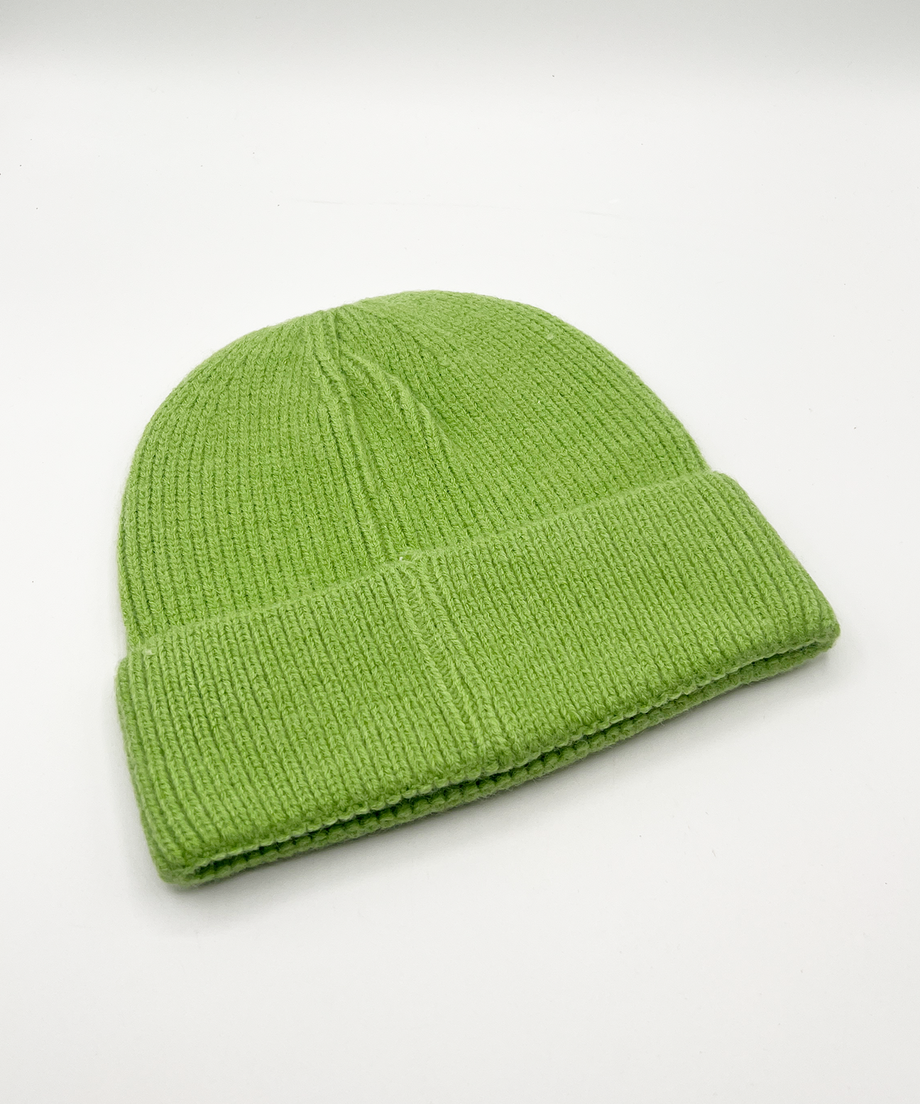 Ribbed Beanie Hat In Green
