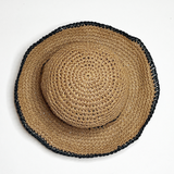 Straw Summer Bucket Hat With Foldable Brim