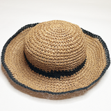 Straw Summer Bucket Hat With Foldable Brim