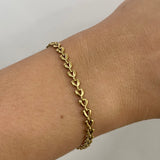 Heart Link Bracelet in Gold