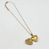 Large Heart Locket Necklace in Gold