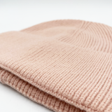 Ribbed Beanie Hat in Pink