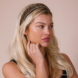 Satin Headband with Small Stone Embelishment - svnx