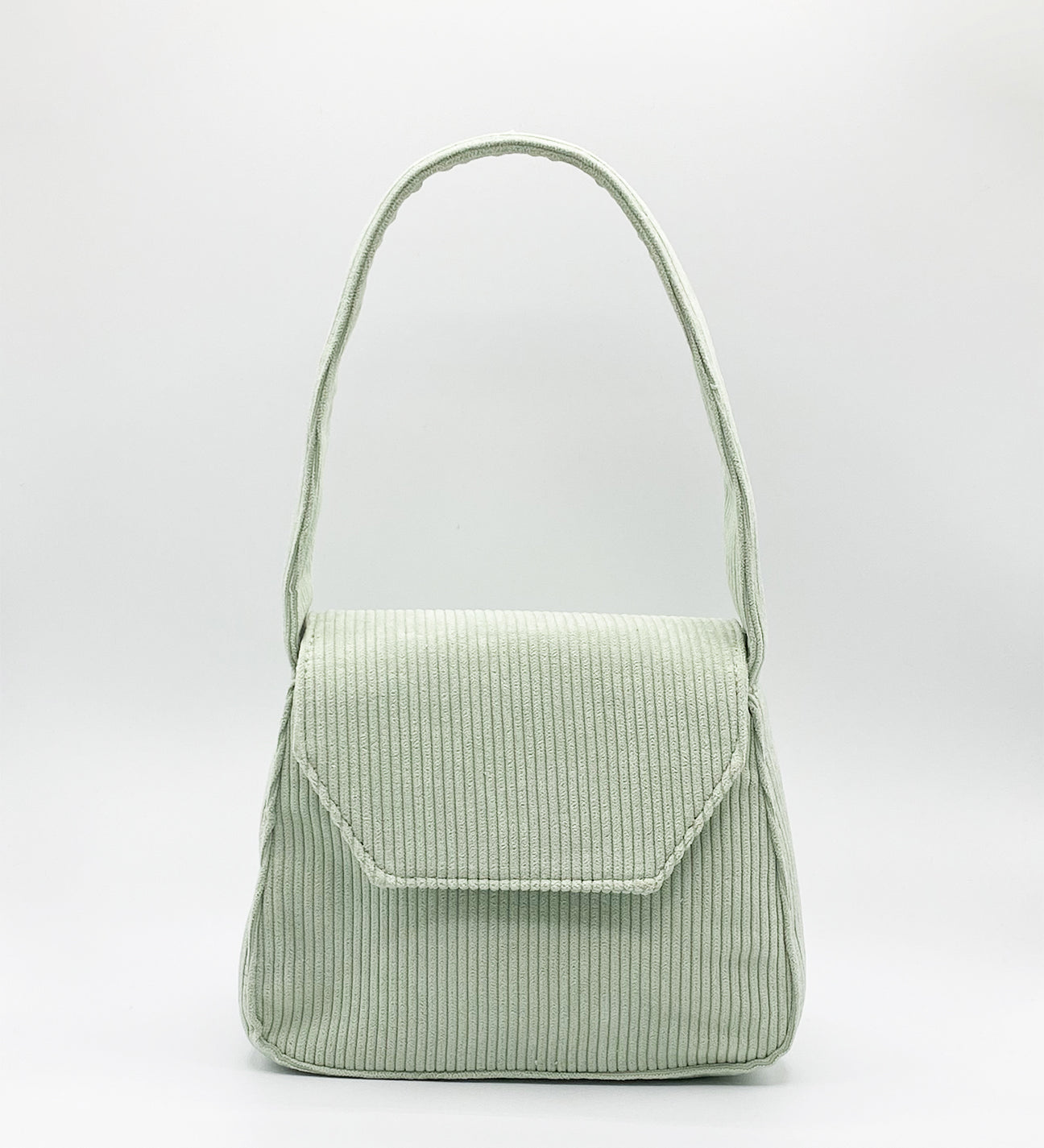 Ariana Mini Shoulder Bag In Corduroy in Mint