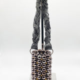 Faux Pearl Bag With Braided Satin Handle