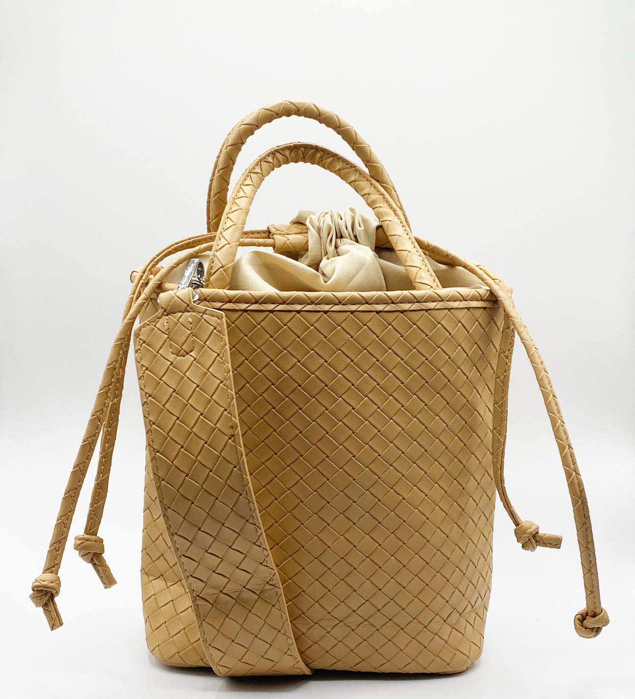 Ariella Woven PU Leather Cross Body Bag