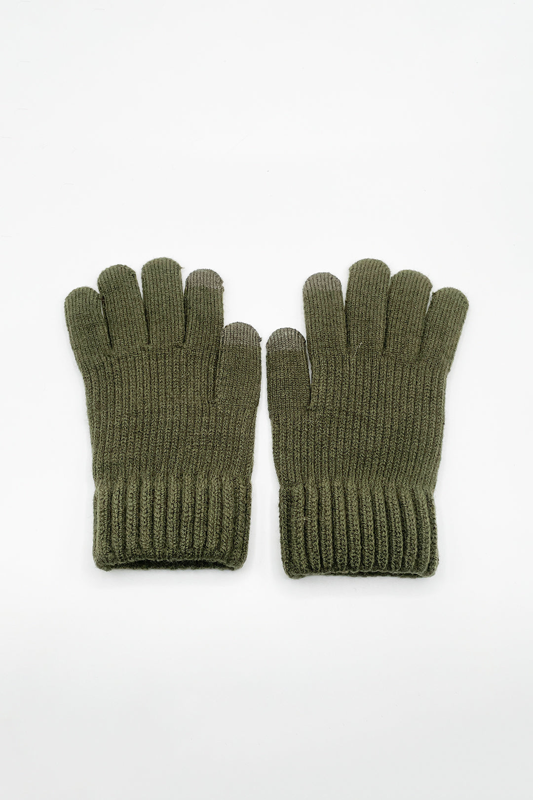 Ribbed Knitted Gloves - svnx