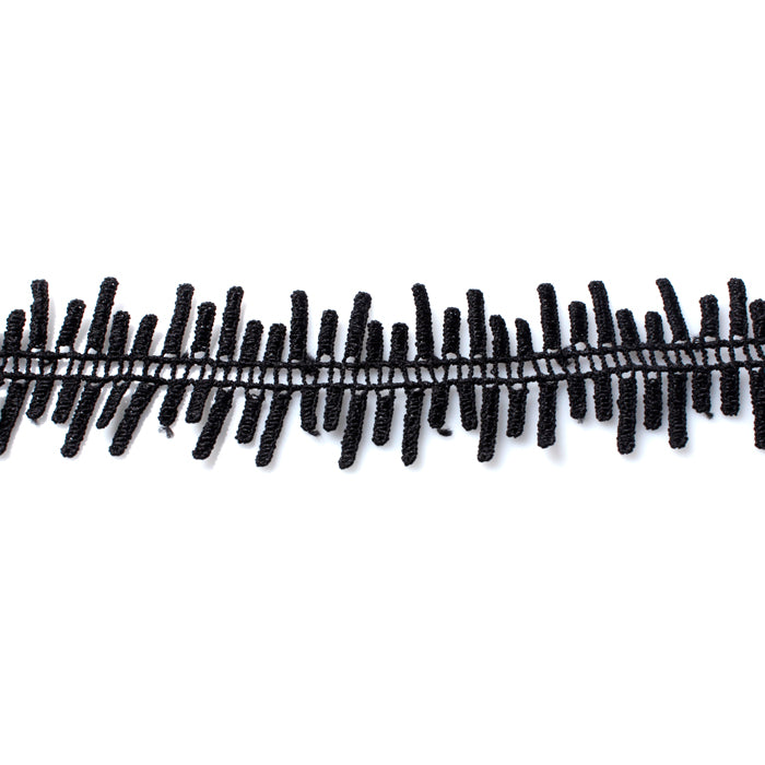 Black Corded Zig Zag Ladder Effect Choker - svnx