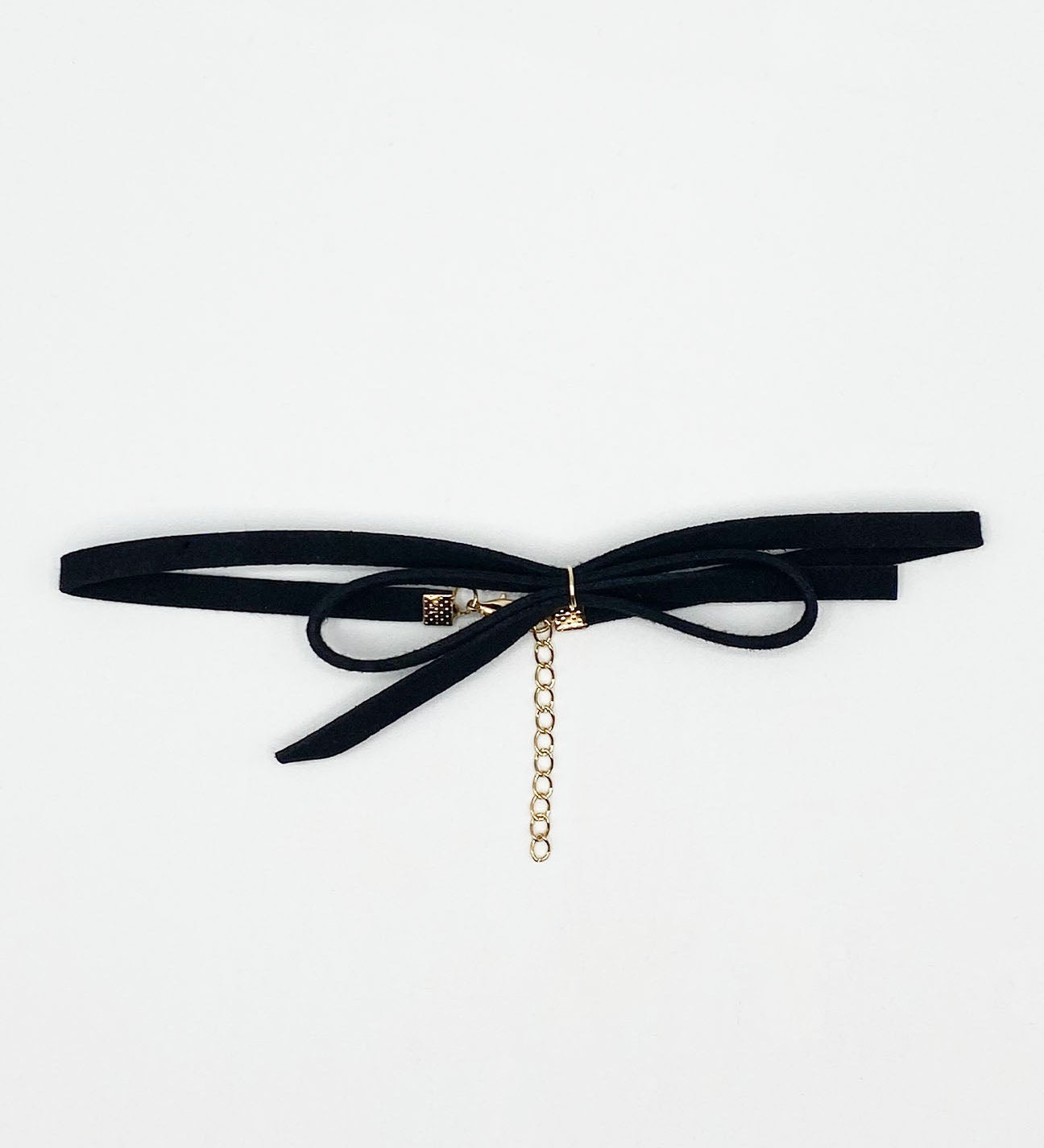 Faux Suede Choker With Bow Detail - svnx