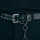 PU Leather Belt with Metal Studs