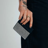 Crystal Embellished Card Holder in Black