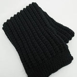 Black Chunky Knitted Scarf