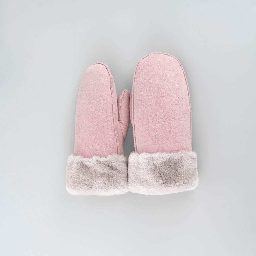 Faux Fur Cuff Mittens - svnx