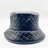 Quilted PU Leather Bucket Hat - svnx