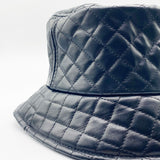 Quilted PU Leather Bucket Hat - svnx