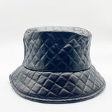 Quilted PU Leather Bucket Hat