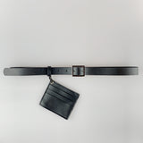 PU Leather Belt with Dettachable Card Holder