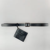 PU Leather Belt with Dettachable Card Holder - svnx