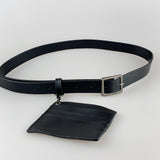 PU Leather Belt with Dettachable Card Holder - svnx
