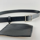PU Leather Belt with Dettachable Card Holder